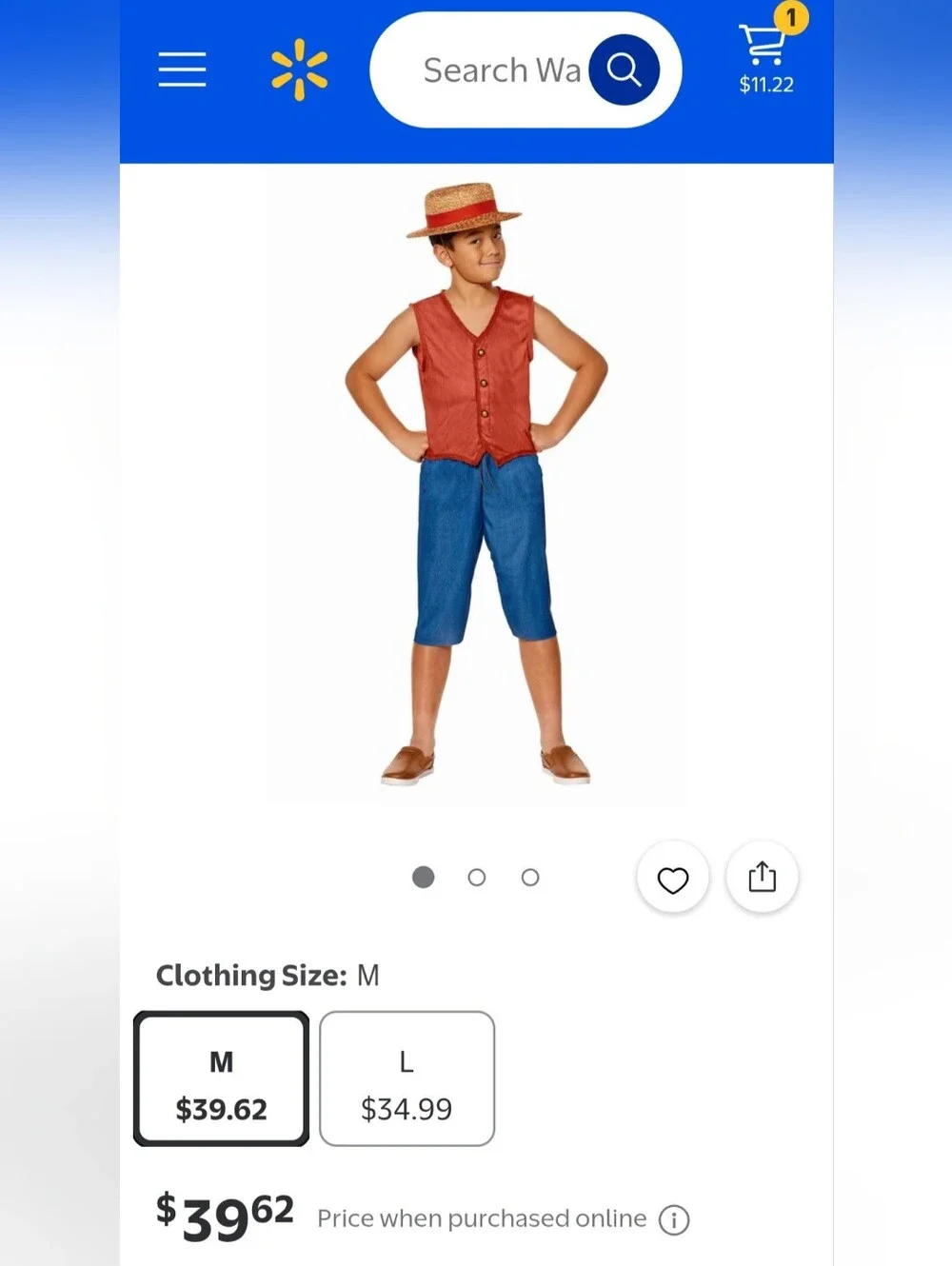 InSpirit Designs, LLC One Piece Monkey D Luffy Child Costume Size M (7/8) ($39)